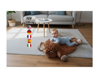 Tapis Bébé Mammouth Patron PDF, Fil Bouclé Alize Puffy, Tutoriel Tapis et Coussin