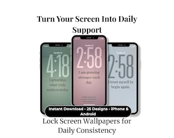 Lock Screen designed to reinforce consistency, busy adults (Digital Download)