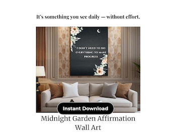 Gentle Reminder Wall Art | Midnight Calm Affirmation Set
