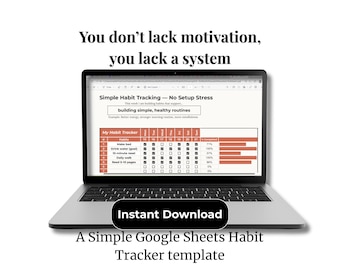 Get Back on Track Habit Tracker, Routine & Consistency Goals, Digital Download