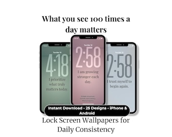 Lock Screen designed to reinforce consistency, rebuilding momentum (Digital Download)