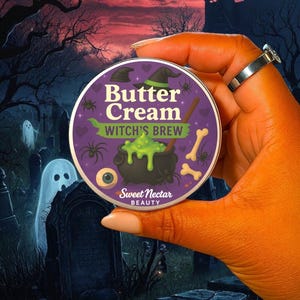 Witches Brew Emulsified Hand & Body Butter – Deeply Moisturizing | Non-Greasy Vegan Skincare ( Halloween Scent )