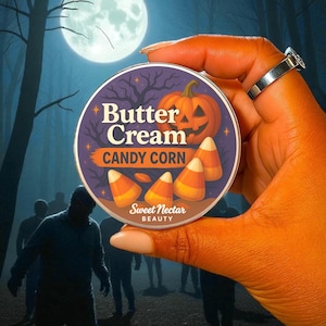 Candy Corn Emulsified Hand & Body Butter – Deeply Moisturizing | Non-Greasy Vegan Skincare ( Halloween Scent )