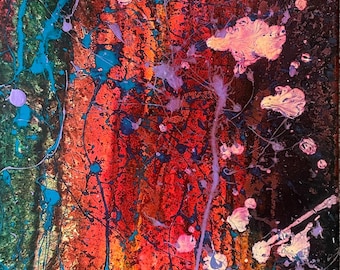 Lost Sunrise - 10x20in - Acrylic and Alcohol Ink on Wrapped Canvas