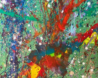 Deconstructed Rainbow - 14x18in - Acrylic on Gallery Wrapped Canvas