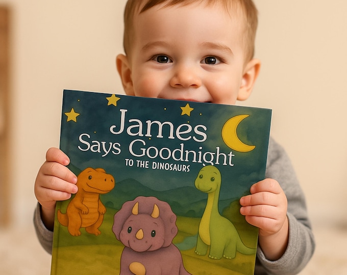 Personalized Dinosaur Storybook: Custom Bedtime Book for Toddlers