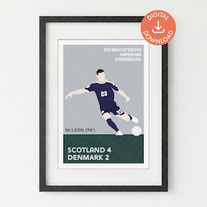 Kenny McLean voetbalprint | Schotland v Denemarken 2025 (digitale download A5/A4/A3)