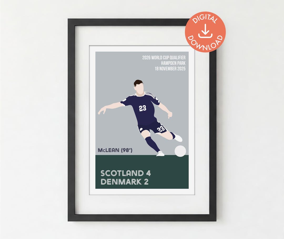 Kenny Mclean Scotland Football Print Scotland V Denmark 2025 digital kenny-mclean-scotland-football-print-scotland-v-denmark-2025-digital