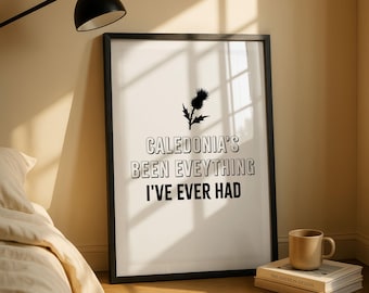 Caledonia Lyric Print | Scottish Wall Art | Scotland Home Decor