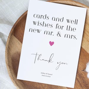 Minimalist Wedding Card Sign | Gifts & Well Wishes Sign | Printable Ceremony Sign | Editable Canva Template | Digital Download | Card Sign