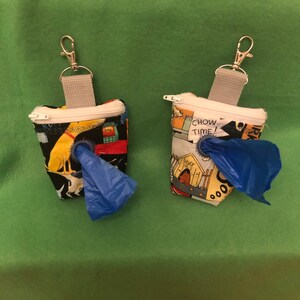 Puppy poop bag holder for leash