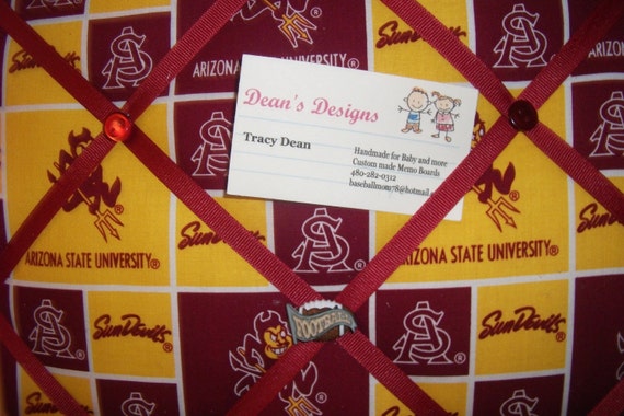 Memo Board Asu Sun Devils Great For The Kids Room Man Cave Or Dorm Room Hang Your Pictues With Out Tacks