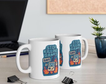 Taza de cerámica de consola de juegos retro: taza de café gamer, regalo nostálgico
