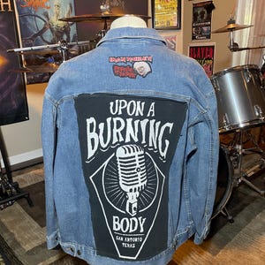 Upon a Burning Body, Custom Heavy Metal Battle Vest  with various Band Patches
