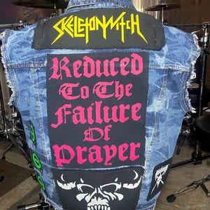 One-of-a-Kind XL Custom Heavy Metal Battle Vest | Skeletonwitch, Deicide, and More