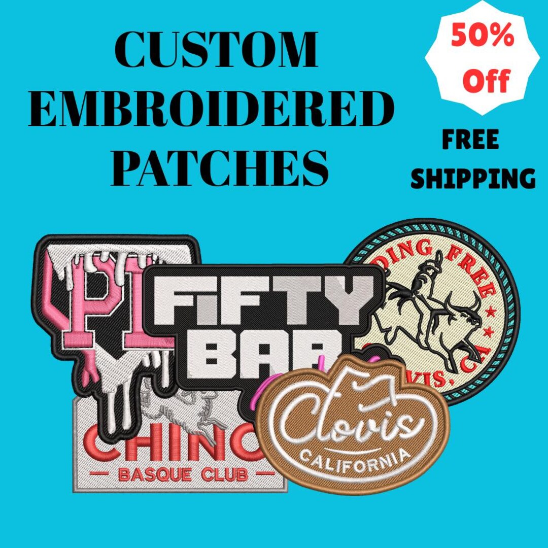 Custom Embroidered Patches: Iron-on, Sew-on, or Hook and Loop - Etsy
