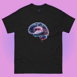 Unisex classic tee - Brain Graphic T-Shirt – Science Shirt – Psychology Gift Tee – Anatomical Mind Design