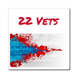Patriotic Veteran Magnet, Home Décor, Military Tribute, Remembrance, Gifts for Veterans, Refrigerator Magnet