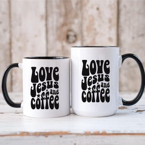 Faith-based Accent Mug, Love Jesus First Coffee Cup, Religious Gift, Christian Tea Mug, Inspirational Drinkware for Christians