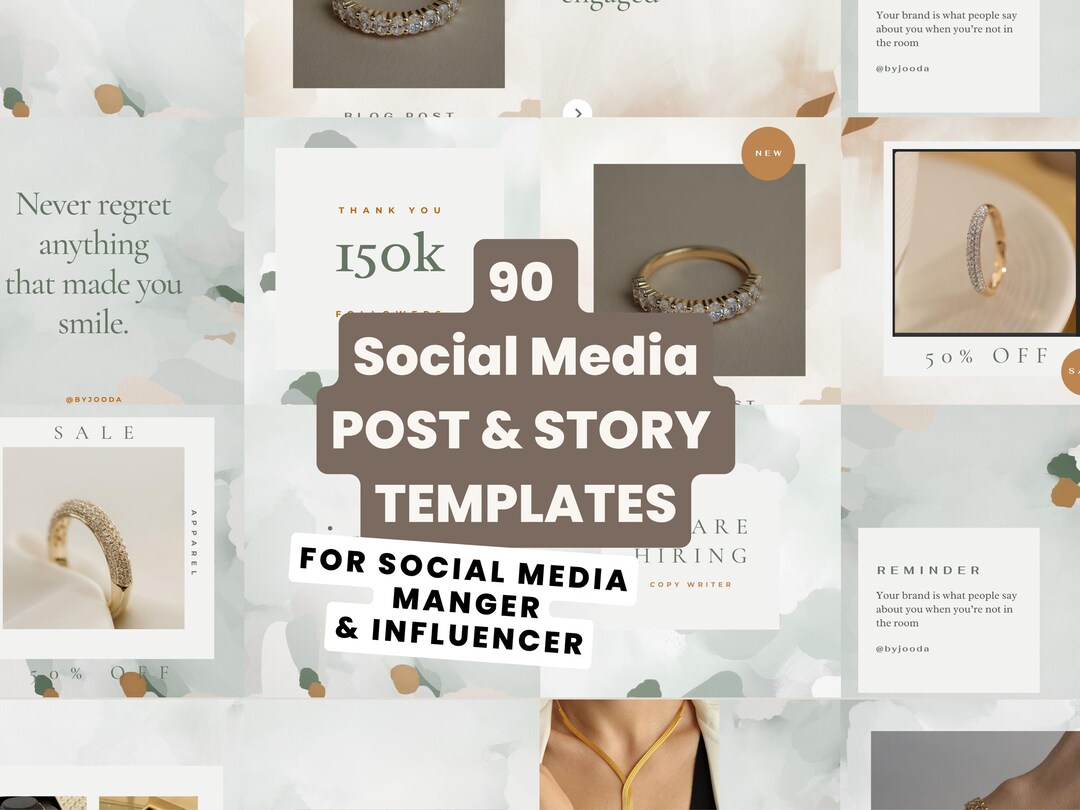 Editable Canva Instagram Templates | 90 Minimalist Social Media Designs ...