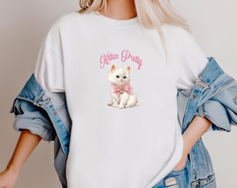 Coquette Kitten shirt: Pink Coquette Cat Graphic tee