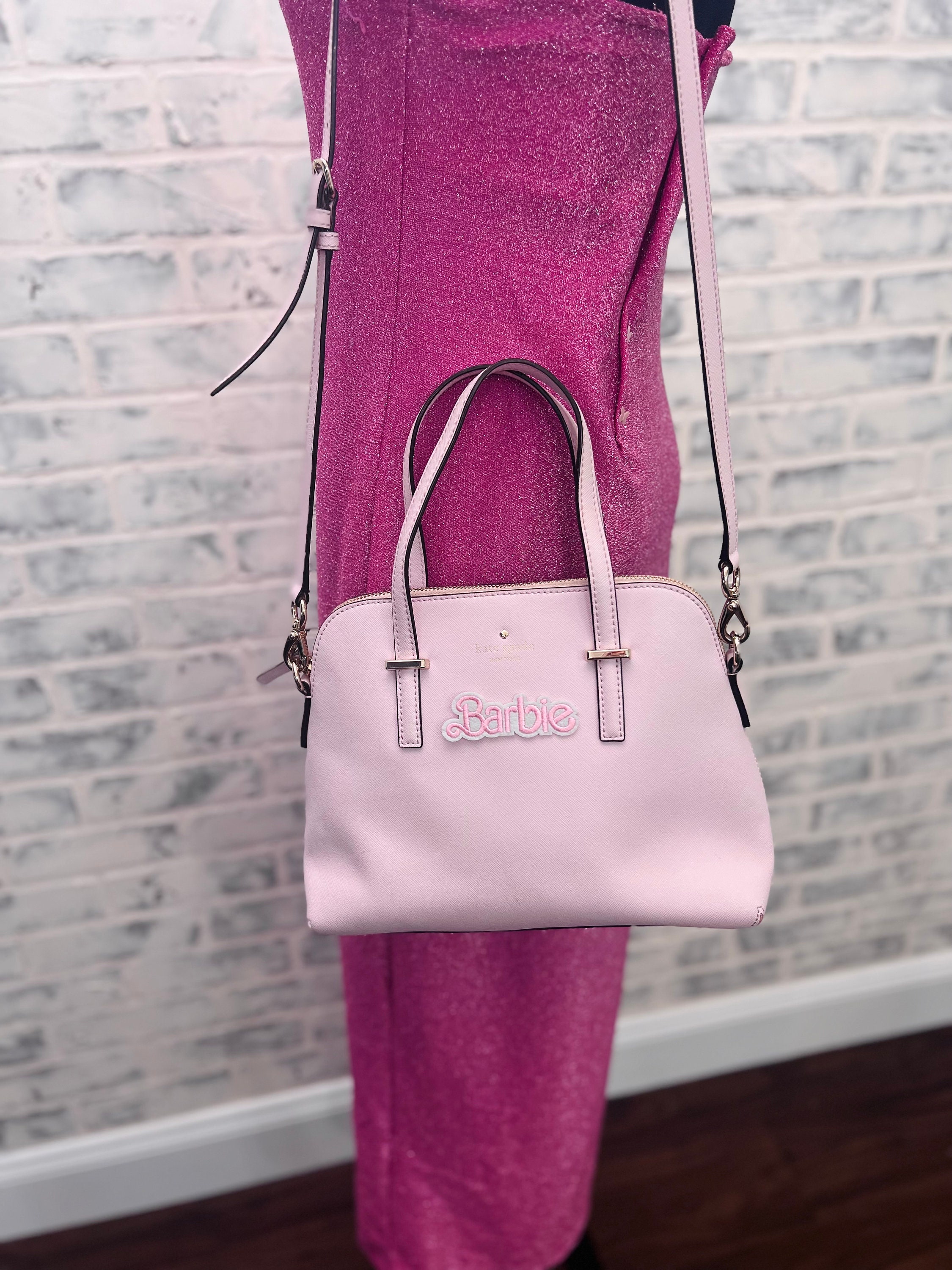 Kate Spade Light Pink Leather 'EVA' Satchel