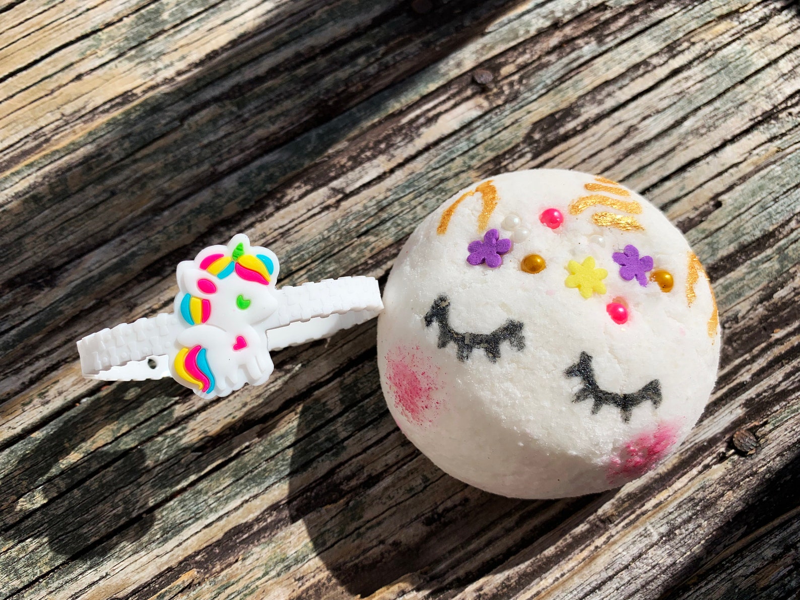 UNICORN BATH BOMB With Toy Bracelet Inside Large Fun Etsy