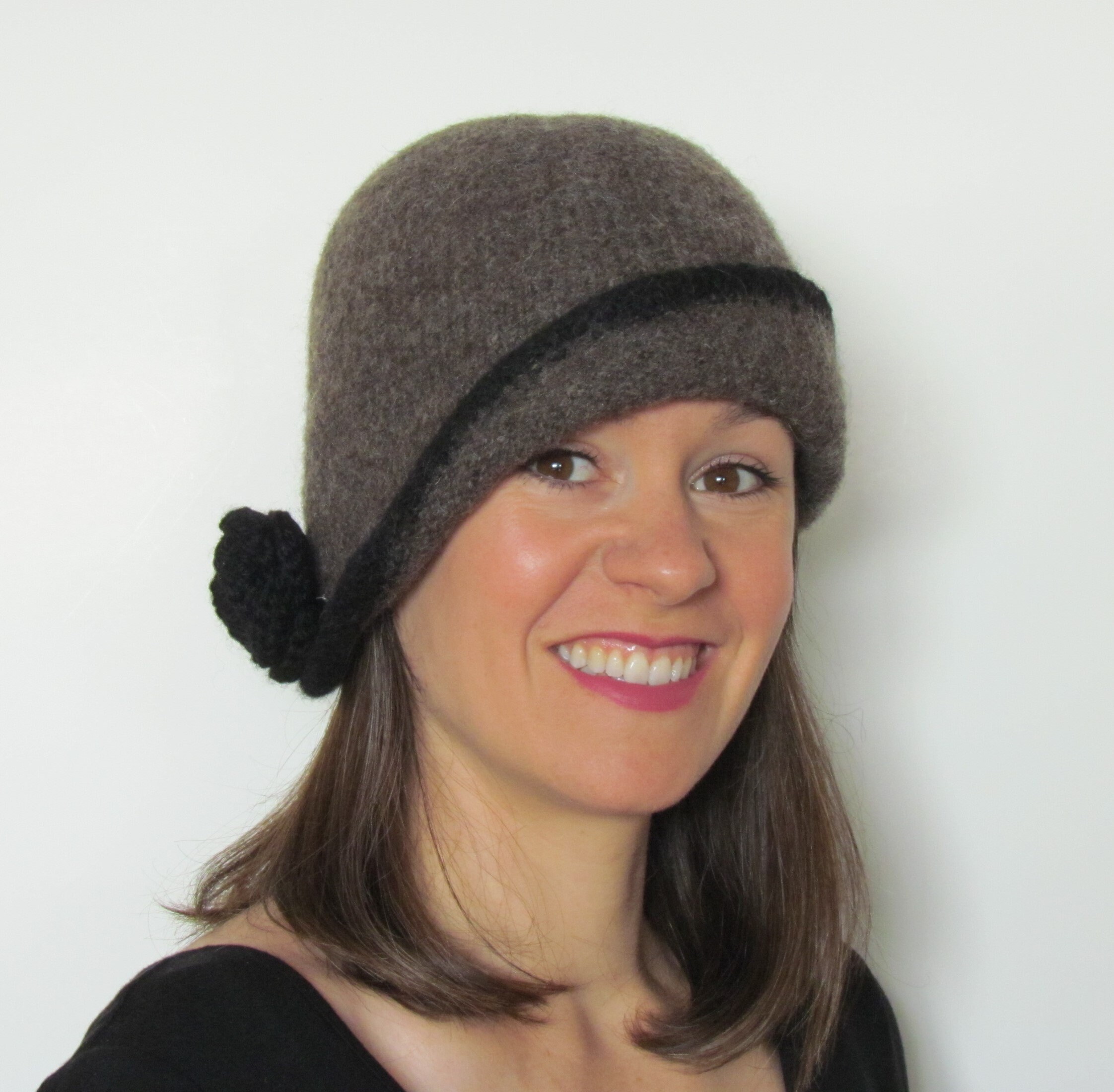 Women's Winter Hat Wool Hat Felt Cloche 