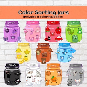 Color Matching Activity for Toddlers, Montessori Printable PDF, Homeschool Preschool Activity