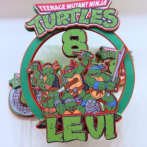 Custom Mutant Ninja Turtle Cake & Cupcake Toppers