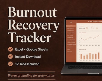 Strumento di monitoraggio del recupero dal burnout / Diario energetico di 90 giorni (download immediato)