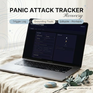 Panic Attack Tracker | Anxiety Trigger Log | Digital Dashboard | Episode Log | Pattern Analysis | Calm Tools | CBT Anxiety Planner