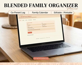 Blended Family Organizer | Co-Parenting Planner | Custody Schedule Tracker | Shared Expenses Log | Activity Tracker | Communication Log