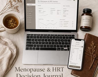 Strumento di monitoraggio dei sintomi della terapia ormonale sostitutiva in menopausa / Diario di gestione a lungo termine (Excel, Fogli Google)