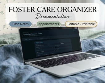 Foster Care Placement Tracker | Digital Dashboard | Child Log | Contact Visit Record | Appointment Tracker | Fostering Expenses |