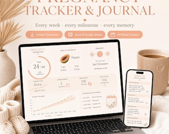 Pregnancy Organiser Spreadsheet | Budget + Shopping + Appointments + Birth Plan | Excel Google Sheets | Type A Pregnancy Planner