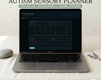Autism Sensory Log | Digital Dashboard | Sensory Overload Tracker | Trigger Map | Recovery Strategies | Sensory Profile | Instant Download