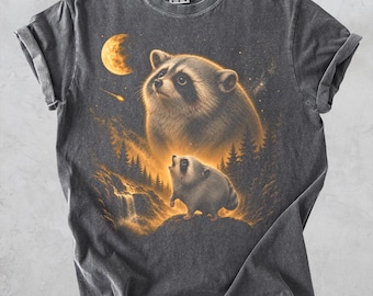 Jimothy Raccoon Shirt, Howling Raccoon Graphic Tee, Moonlit Trash Panda Shirt, Funny Raccoon Lover Gift, Comfort Colors Tee