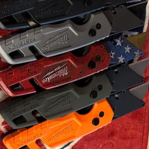 Custom Milwaukee Fastback Cerakoted W/Spare blade holder, American Flag