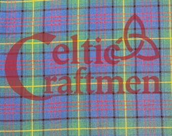 County Donegal Irish Ancient Tartan by Yard -16oz Acrylic Blend - 54" Wide - Machine Washable Handmade Plaid for Scarves, Kilt and Decor