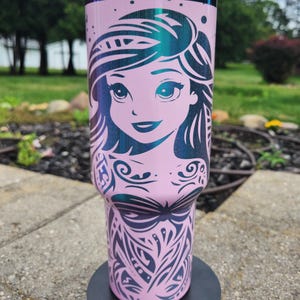 Little Mermaid Laser Engraved Tumbler image 1