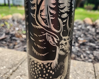 Deer Family Laser Engraved 20oz or 40oz Tumbler
