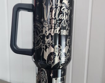 Vaso grabado con láser de Villanos