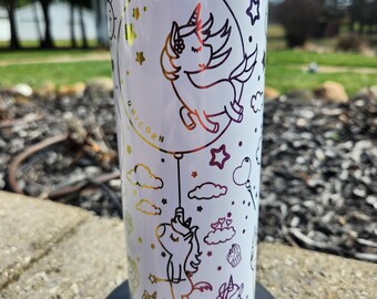 Unicorn Laser Engraved Tumbler