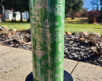 Cars Collage Laser Engraved Tumbler