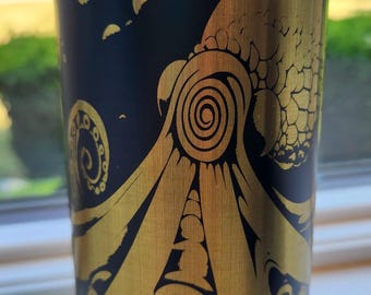 Octopus Laser Engraved 20oz or 40oz Tumbler