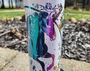Unicorn Laser Engraved Tumbler