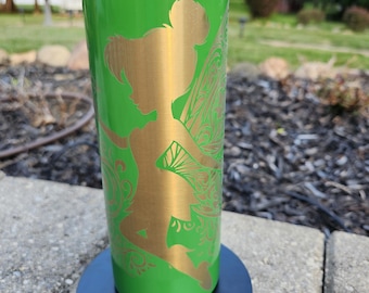 TinkerBell Laser Engraved Tumbler