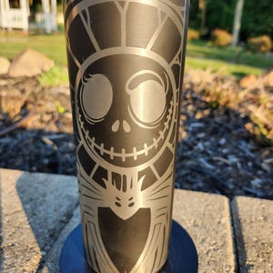 Jack Skellington and Sally Laser Engraved Tumbler