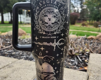 Vierter Flügel Lasergravierte Becher